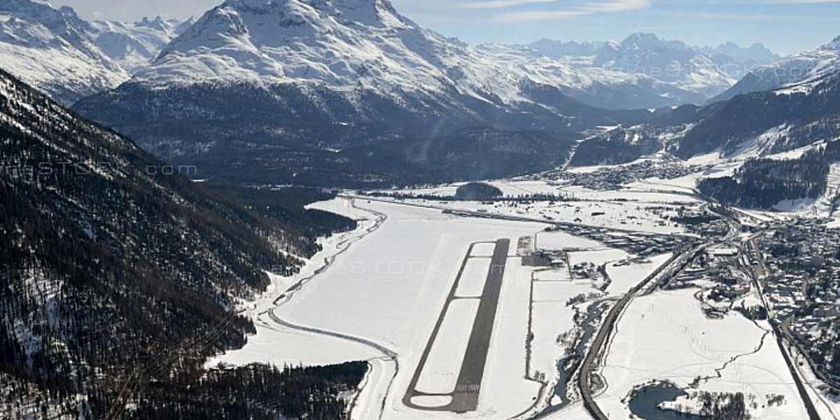 Runway in ski resort